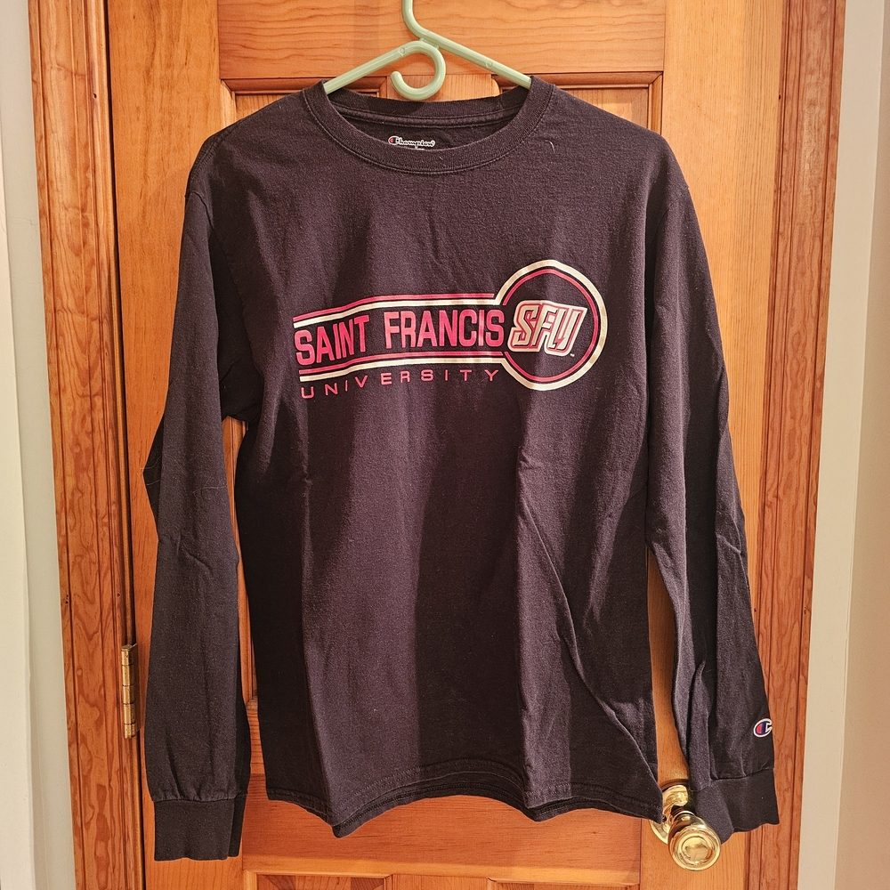 Champion Black Saint Francis University Long Sleeve Tee